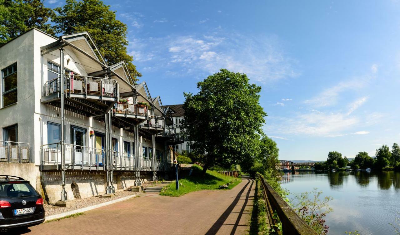 Weserwohnung - Bootshaus Urlaub Am Wasser Hamelin Exteriér fotografie