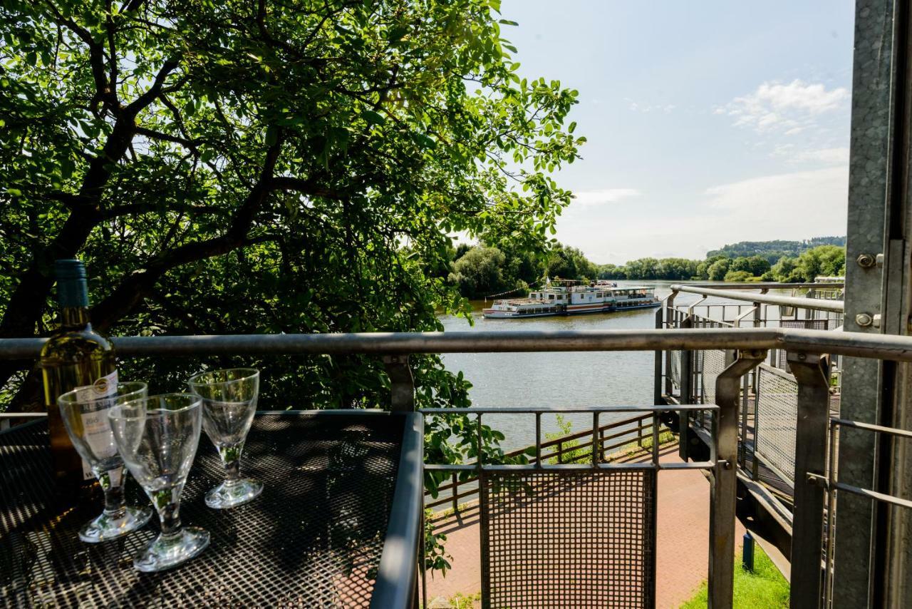 Weserwohnung - Bootshaus Urlaub Am Wasser Hamelin Exteriér fotografie