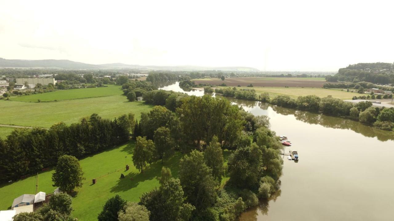 Weserwohnung - Bootshaus Urlaub Am Wasser Hamelin Exteriér fotografie